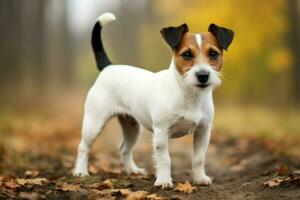 amical chien russel terrier. produire ai photo