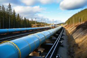 pipelines pour le transport de pétrole Naturel gaz et hydrogène.ai génératif photo