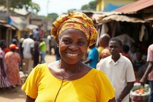 une femme avec une malicieux sourire.ai génératif photo