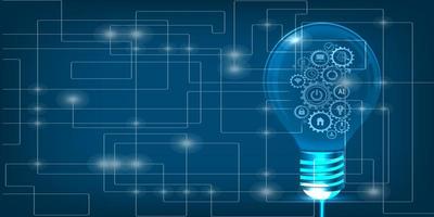 ampoule rougeoyante dans le concept d'idée, d'innovation et d'inspiration