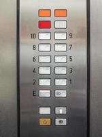 détail du clavier de l'ascenseur photo