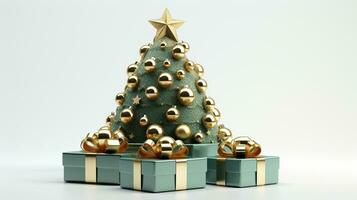 cadeaux Noël arbre ai généré bannière Contexte copie espace photo