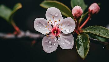 fleur beauté dans une serein Extérieur réglage ai généré photo