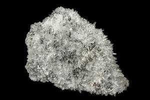 macro minéral pierre sulfite quartz sur une noir Contexte photo
