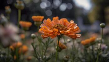 Frais Marguerite floraison, vibrant couleurs dans la nature généré par ai photo