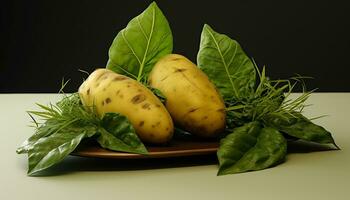 patate avec feuilles photo