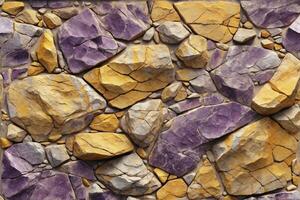 violet Roche texture arrière-plan, violet pierre texture arrière-plan, pierre arrière-plan, Roche arrière-plan, pierre texture, Roche texture, ai génératif photo