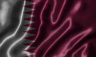 papier peint par drapeau qatar et drapeau ondulant par tissu.