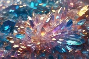 ange aura quartz, quartz arrière-plan, cristal diamant, ange aura quartz arrière-plan, cristal arrière-plan, ai génératif photo