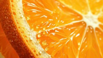 nourriture Orange macro Contexte macro ai généré photo