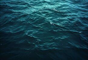 aérien vue à océan vagues. abstrait l'eau surface de océan. orageux l'eau Contexte. établi avec génératif ai photo