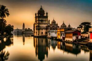 le ville de Inde, Inde, Inde, Inde, Inde, Indiana. généré par ai photo