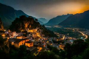 le village de personne, Italie. généré par ai photo