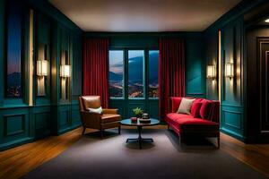 le suite à le st. regis zurich. généré par ai photo