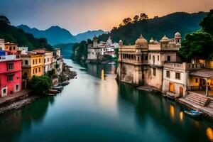 le ville de udaïpur, Inde. généré par ai photo