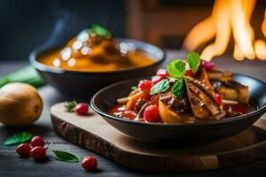 le meilleur nourriture à manger dans le l'hiver. généré par ai photo