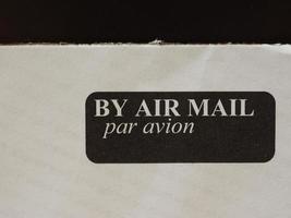 enveloppe de lettre par avion photo