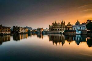 le d'or temple, Amritsar, Inde. généré par ai photo