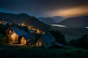 le village de personne, Slovénie. généré par ai photo