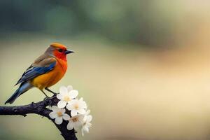 photo fond d'écran oiseau, le fleur, le soleil, le oiseau, le oiseau, le oiseau,. généré par ai