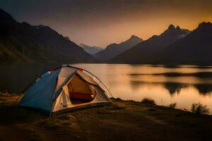 le meilleur camping taches dans le monde. généré par ai photo