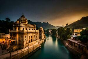 le magnifique ville de udaipur dans Inde. généré par ai photo