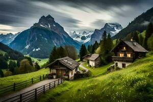 le Alpes, Suisse. généré par ai photo