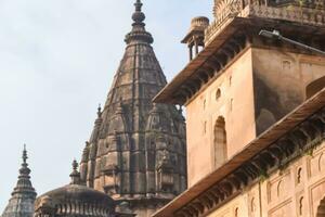 magnifique vue de orchha palais fort, raja mahal et chaturhuj temple de jahangir Mahal, orchha, madhya pradesh, jahangir mahal orchha fort dans orchha, madhya pradesh, Indien archéologique des sites photo