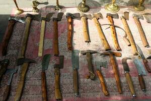 vieux et antique articles sont vendu à une Puce marché dans Israël. photo