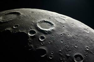 une photo de le lune étourdissant surface ai génératif