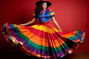 une coloré hommage à tradition et joie dans hispanique patrimoine - ai généré photo