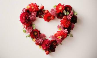 fleur cœur symbolise l'amour sur valentines journée création en utilisant génératif ai outils photo