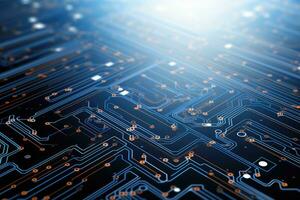 abstrait La technologie électronique circuit planche ai généré photo