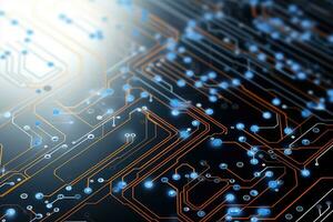 abstrait La technologie électronique circuit planche ai généré photo