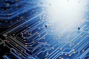 abstrait La technologie électronique circuit planche ai généré photo