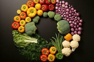 mélanger des légumes isolé avec pastel Contexte professionnel La publicité la photographie ai généré photo