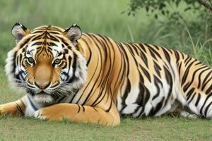 proche en haut tigre. Contexte. ai génératif pro photo