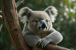 koala dans une arbre. Contexte. ai génératif pro photo