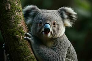 koala dans une arbre. Contexte. ai génératif pro photo