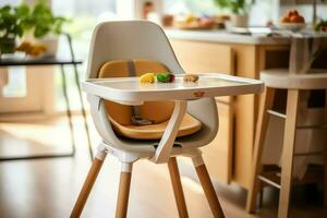 Chaise D'alimentation Pour Bébé Conventionnelle Dans La Table à Manger à La  Maison Ou Dans La Cuisine, Meubles De Chaise Haute Pour Enfant