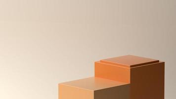 stade de produit cube avec des couleurs de nuances brunes pour la promotion du produit