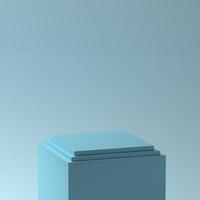 scène de produit bleu minimal avec éclairage tamisé pour vitrine de produit
