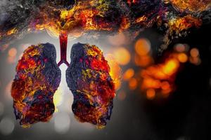 illustration de l'environnement et de la médecine de l'arbre pulmonaire photo