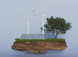 Projet d'éolienne 3D économisant de l'énergie.