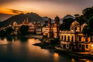 le ville de udaipur dans Inde. généré par ai photo