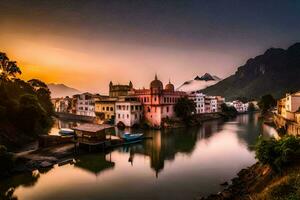 le ville de udaïpur, Inde. généré par ai photo