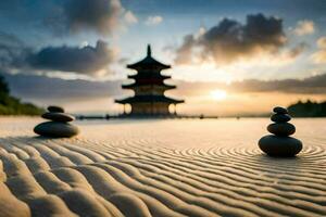 le le sable dunes de Bali, Indonésie. généré par ai photo