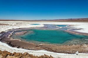 paysage de le caché baltinache lagunes - atacama désert - Chili. photo