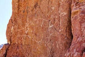 yerba buenas archéologique site - Chili. la grotte peintures - atacama désert. san pedro de atacama. photo