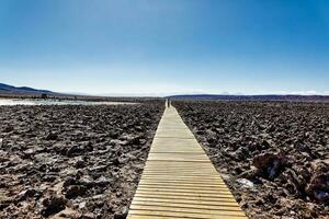 paysage de le caché baltinache lagunes - atacama désert - Chili. photo